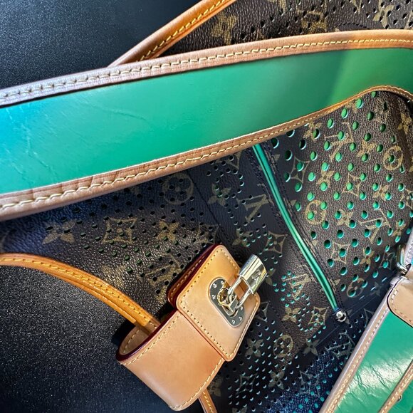 Louis Vuitton Green Perforated Musette Shoulder Bag - Picture 14 of 16
